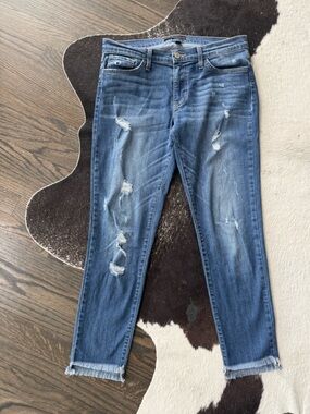 Distressed Blue Skinny Jeans